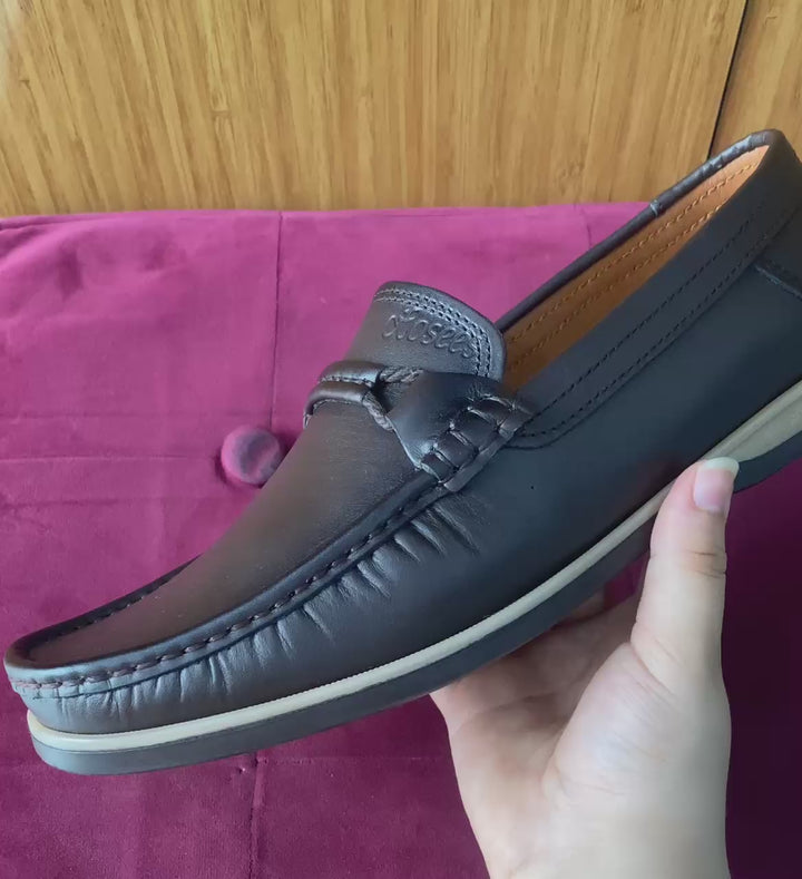 Mocassins Homme Confort et Style Décontracté – Marron Foncé